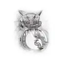 train tattoo design idea