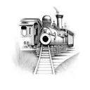 train tattoo design idea