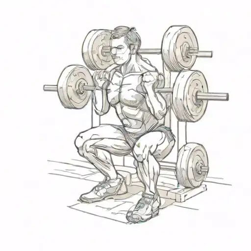 squat tattoo design idea