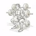 squat tattoo design idea