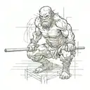 squat tattoo design idea