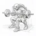 squat tattoo design idea