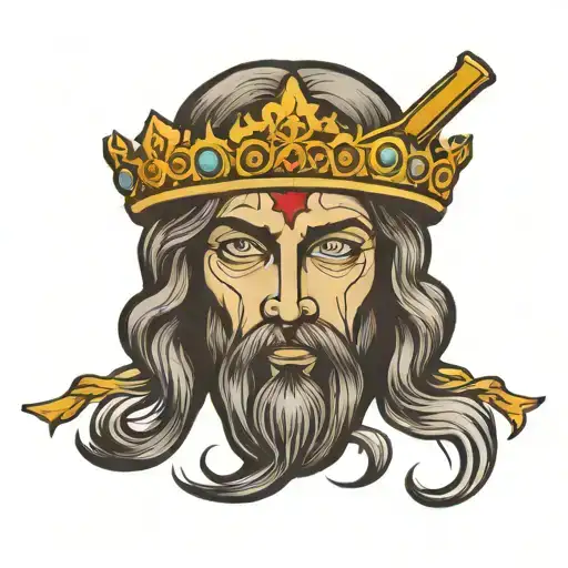 Jesus is king writing   tattoo design idea