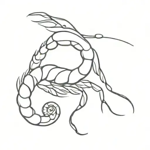 shrimp tattoo design idea