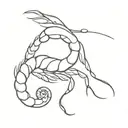 shrimp tattoo design idea