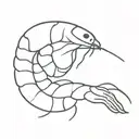 shrimp tattoo design idea