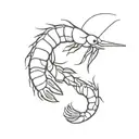 shrimp tattoo design idea