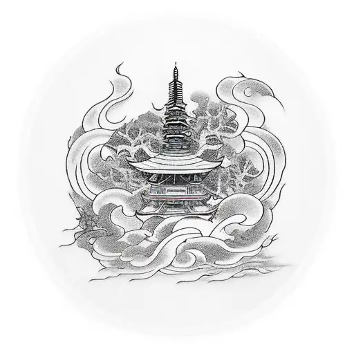 luck hapiness prosperity divine tattoo design idea