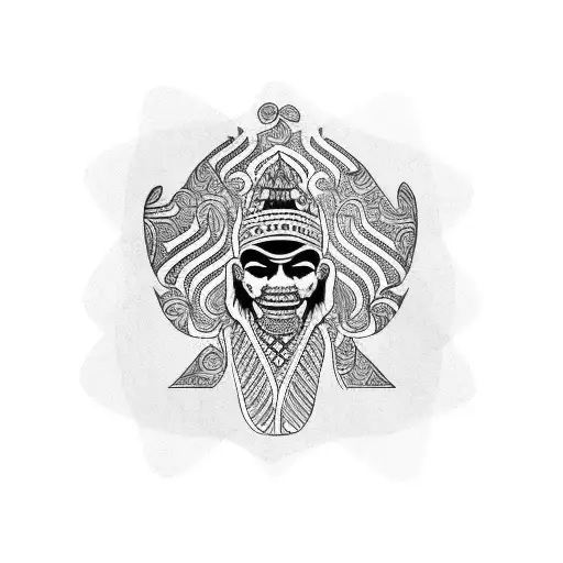 Indonesian batik  tattoo design idea