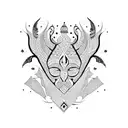 Indonesian batik  tattoo design idea