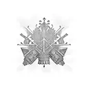 Indonesian batik  tattoo design idea