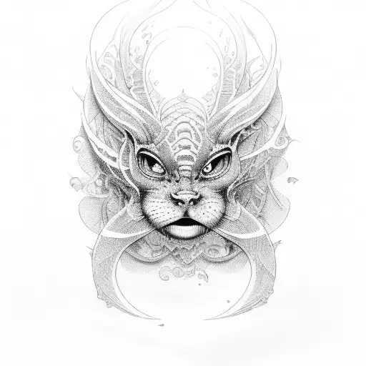 fishtail oroborous tattoo design idea