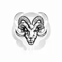 ram head tattoo design idea