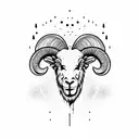 ram head tattoo design idea