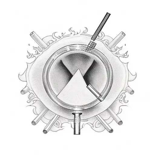 andrew tate smoking vape tattoo design idea