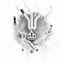 andrew tate smoking vape tattoo design idea