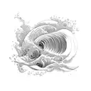 Ocean Wave tattoo design idea