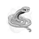 lilith with snake and flowers tattoo design idea