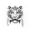 Laos map with tiger tattoo design idea