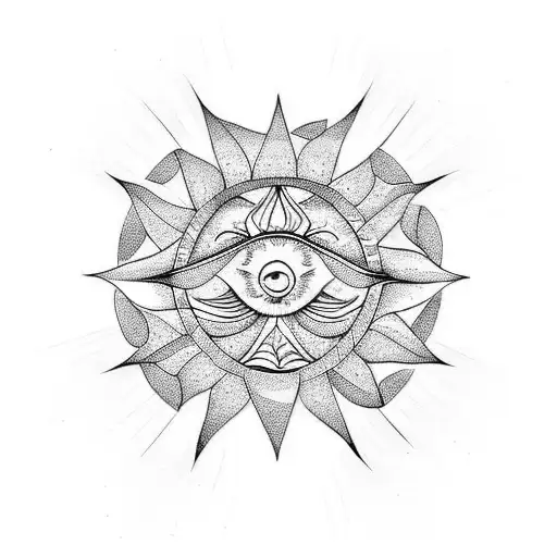 sun's diamond tattoo design idea