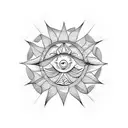 sun's diamond tattoo design idea