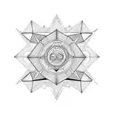 sun's diamond tattoo design idea