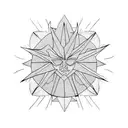 sun's diamond tattoo design idea