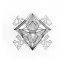 Diamond tattoo design idea