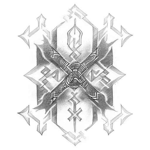 elder futhark tattoo design idea
