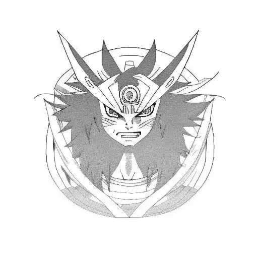 madara uchiha and kurama from naruto anime full arm tattoo design idea