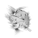 Carp tattoo design idea