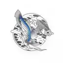 Carp tattoo design idea