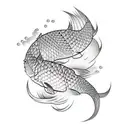 Carp tattoo design idea