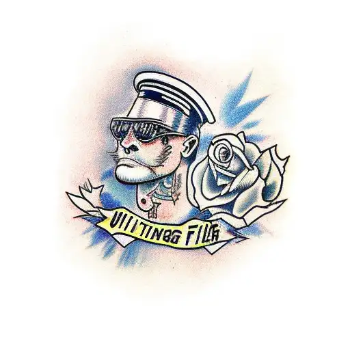 Never stop fighting tattoo design idea