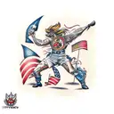 Never stop fighting tattoo design idea