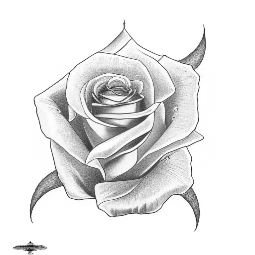 underarm sleeve with rose and an angel and clouds tattoo design idea