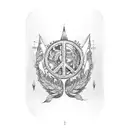 peace love happiness  tattoo design idea