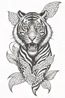 tiger polynesian tattoo tattoo design idea