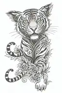 tiger polynesian tattoo tattoo design idea