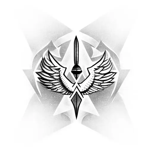 palm with eye, mudra, Egyptian piramid and wings  tattoo design idea