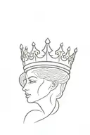 PMA With a king and queen crown tattoo design idea