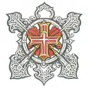 cross of lorraine 79th infantry division logo tattoo design idea