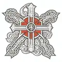 cross of lorraine 79th infantry division logo tattoo design idea