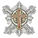 cross of lorraine 79th infantry division logo tattoo design idea