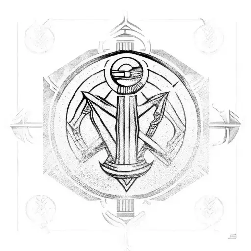 dyonisus Apollo sigil tattoo design idea