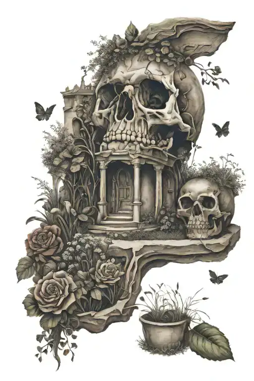 graves into gardens tattoo design idea