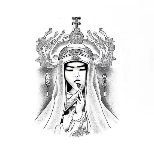 virgen de la piedad  rubia con el pelo sueltosonriendo de miguel angel tattoo design idea