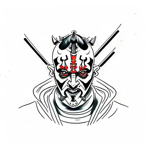Darth maul tattoo design idea