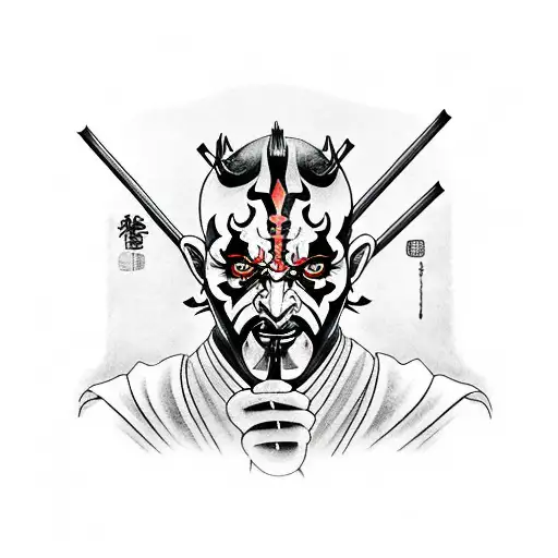 Darth maul tattoo design idea