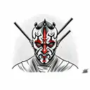 Darth maul tattoo design idea